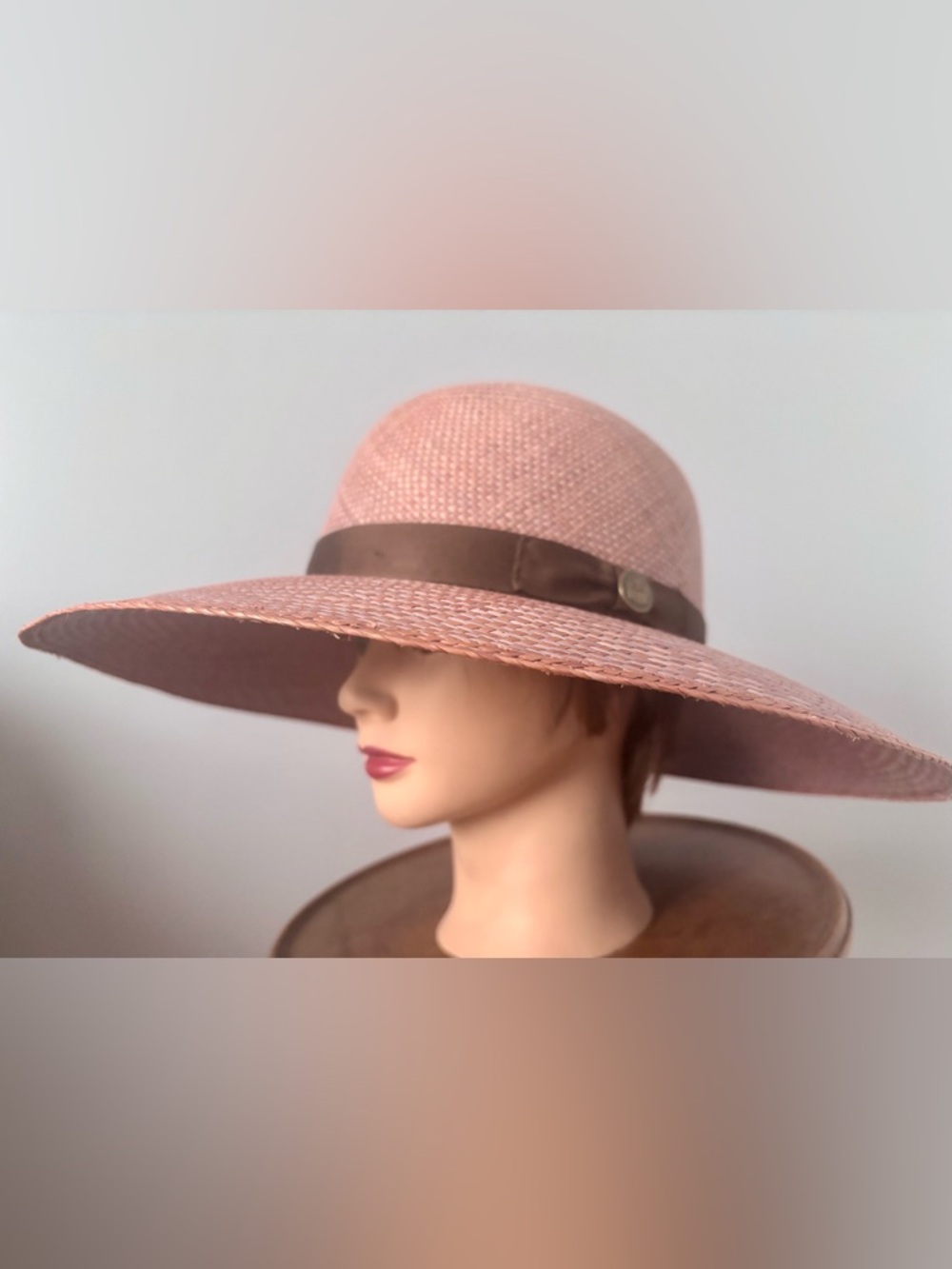 GOORIN BROS WIDE BRIM NATURAL STRAW HAT LARGE